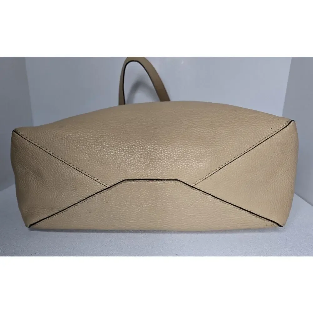Michael Kors Junie Large Leather Tote Bag Butternut 17x13